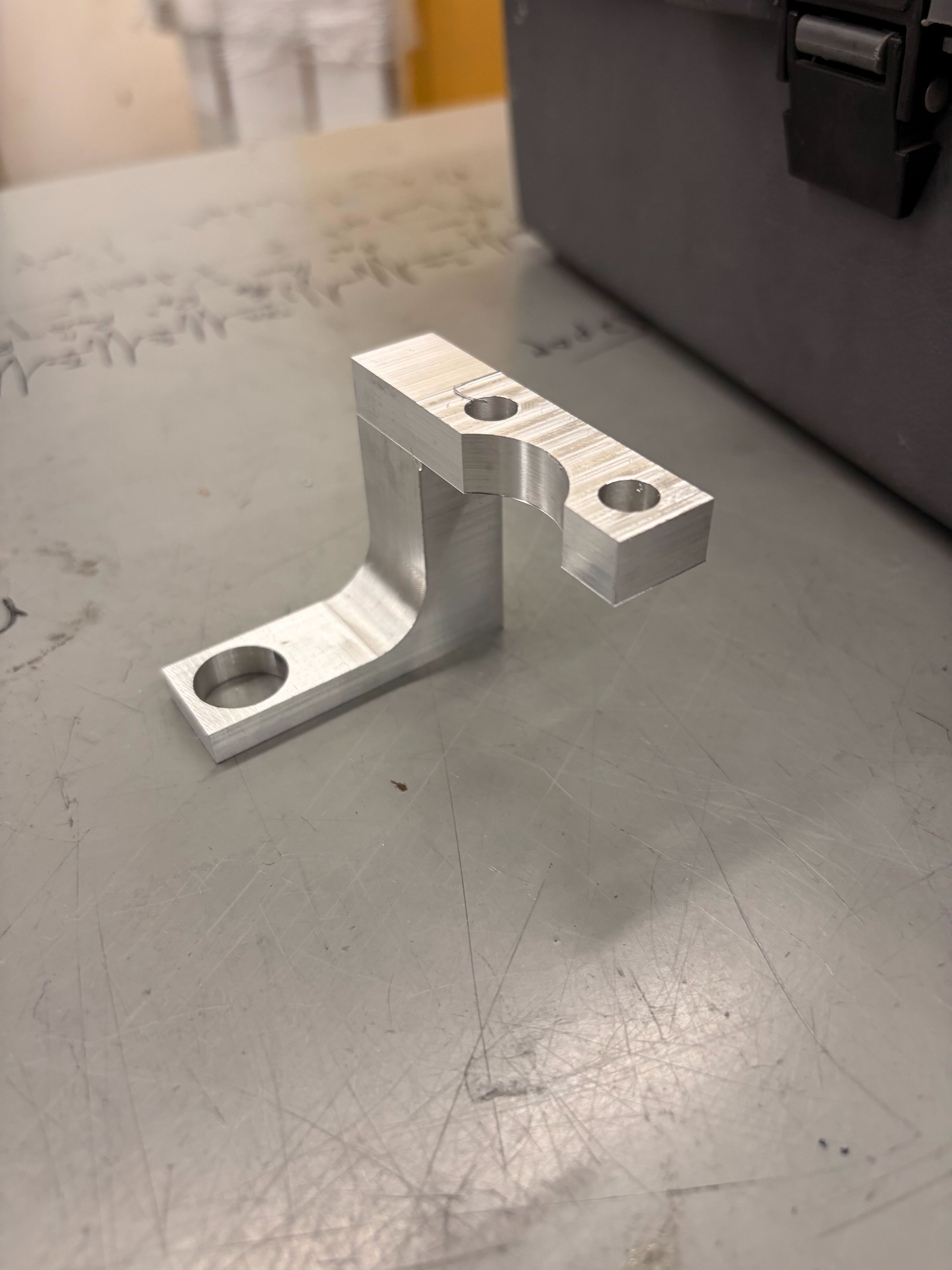 Support bracket post-machining