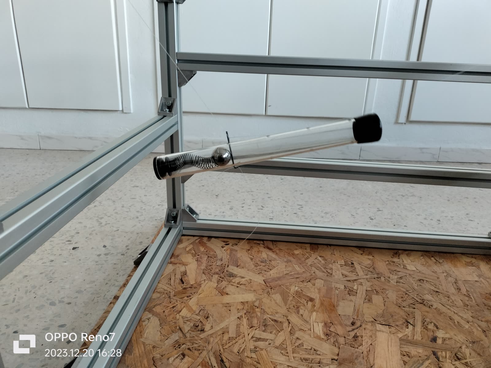 Building the aluminum experiment frame